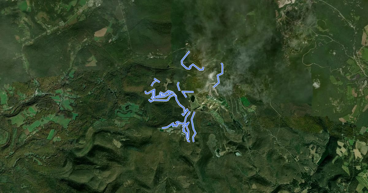 Маршрут Seven Springs Hiking на спутниковом снимке