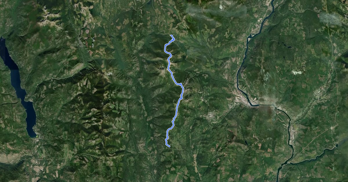 Маршрут Seven Summits Trail на спутниковом снимке