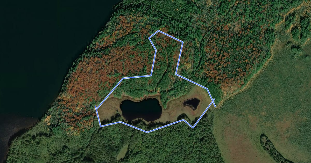 Маршрут Sevenmile Trail на спутниковом снимке
