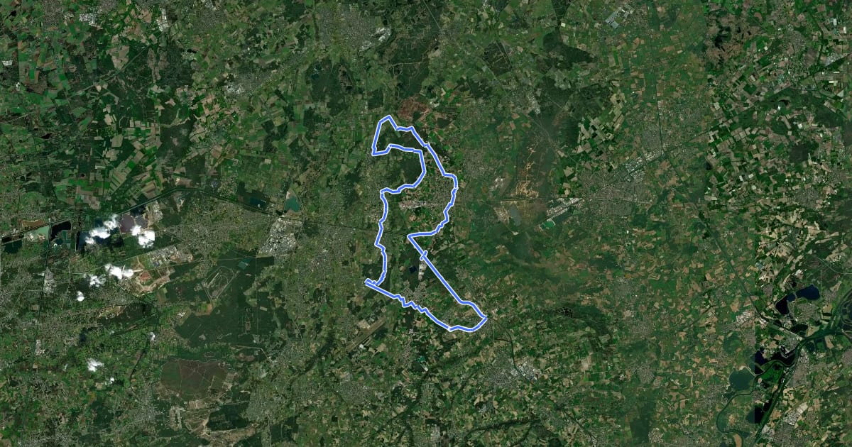 Маршрут Sezoensroute на спутниковом снимке