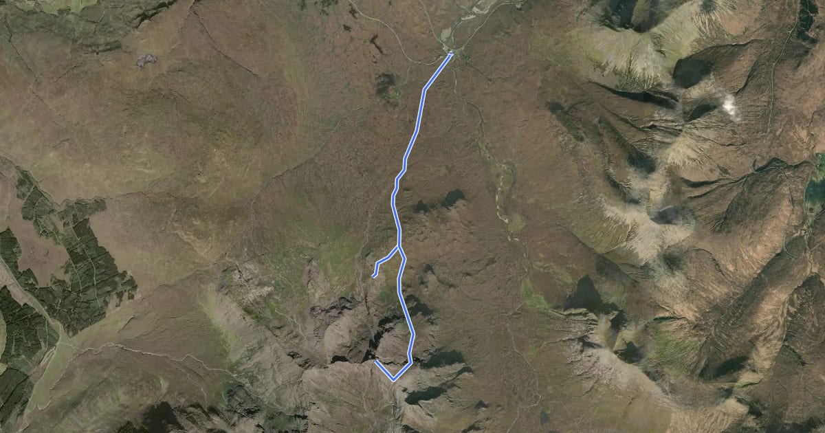 Маршрут Sgurr nan Gillean Trail (Climbing) на спутниковом снимке