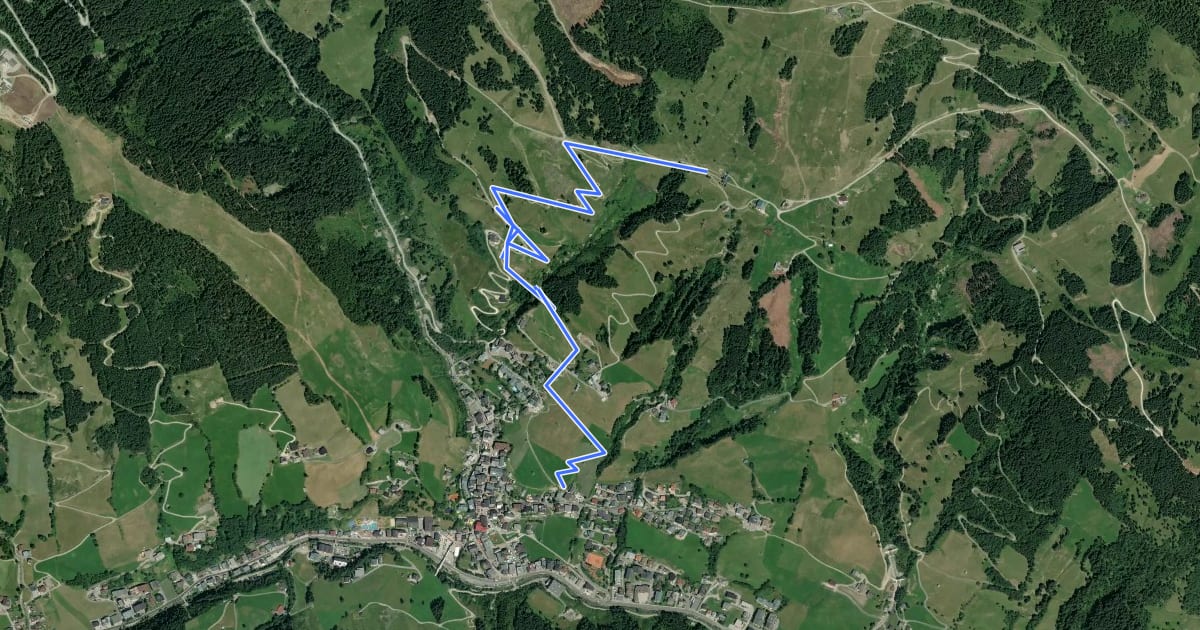 Маршрут SH 02 Monti-Trail на спутниковом снимке