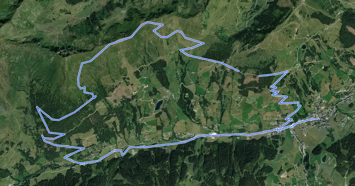 Маршрут SH 40 Hochalm - Trail - Runde на спутниковом снимке