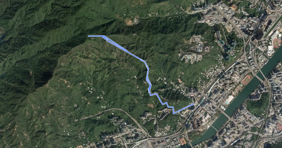 Маршрут 沙田郊野徑 Sha Tin Country Trail на спутниковом снимке