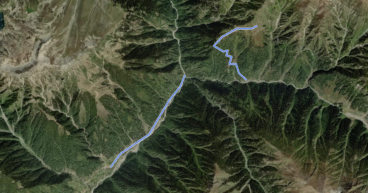 Маршрут Shadimarg на спутниковом снимке