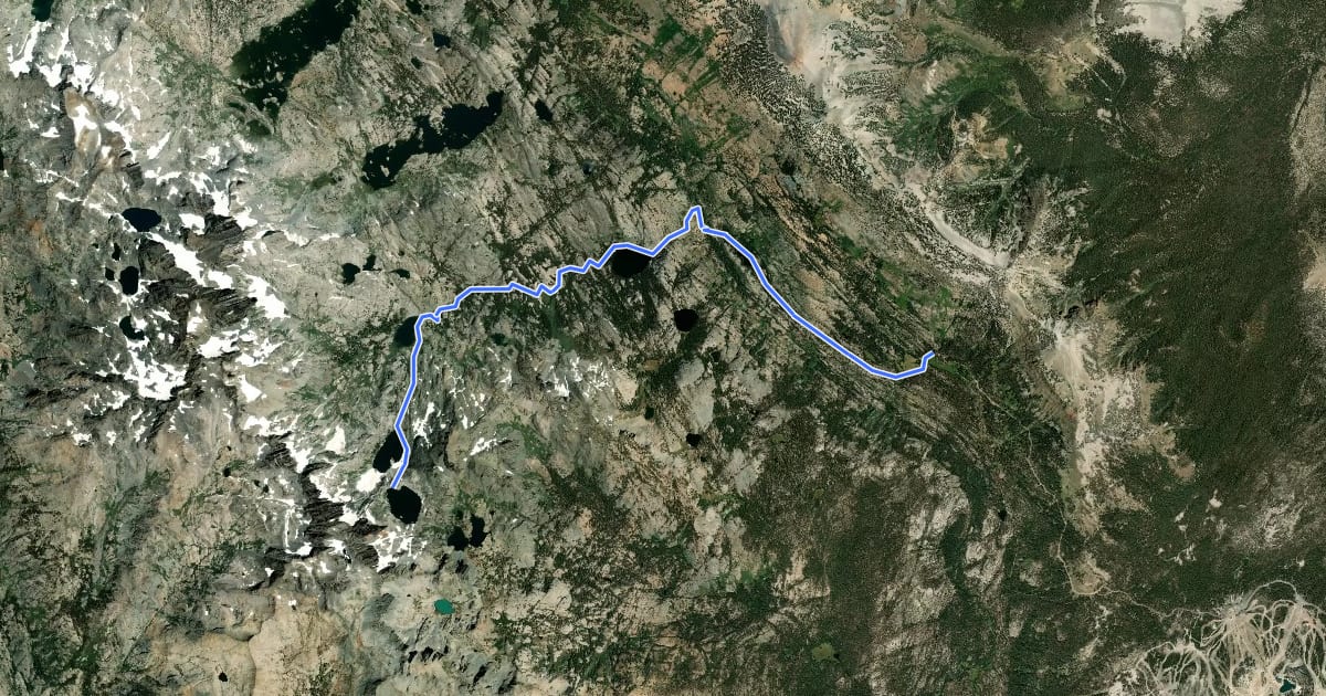 Маршрут Shadow Creek Trail на спутниковом снимке