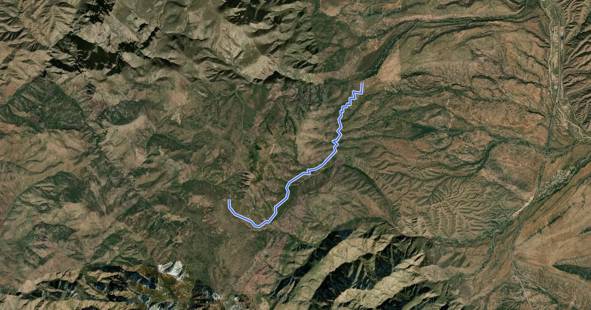 Маршрут Shake Tree Trail # 44 на спутниковом снимке