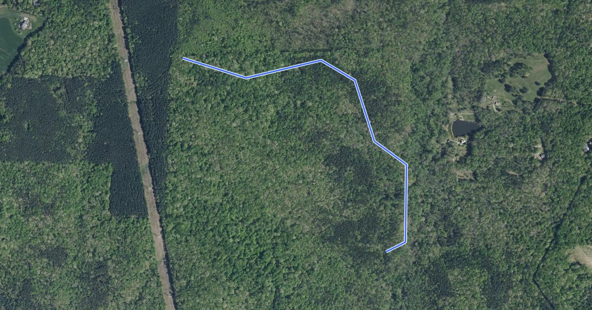 Маршрут Shakori Trail на спутниковом снимке
