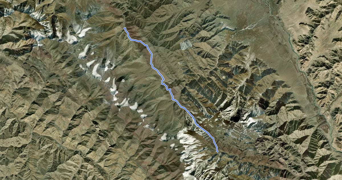Маршрут Shang Phu to Stok на спутниковом снимке