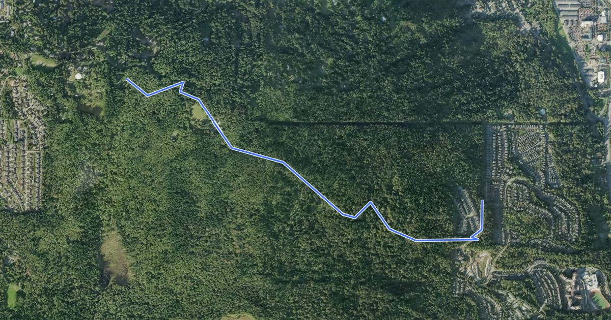 Маршрут Shangri-La Trail на спутниковом снимке
