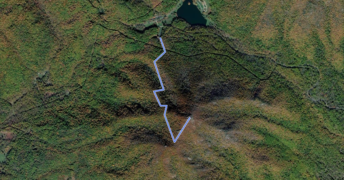 Маршрут Sharp Top Trail на спутниковом снимке