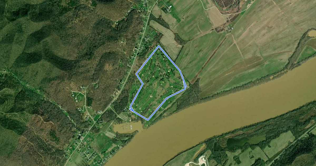 Маршрут Shawnee Bike Trail на спутниковом снимке