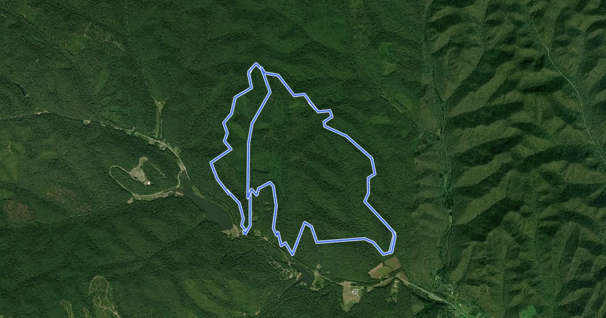 Маршрут Shawnee Day Hike Trail на спутниковом снимке