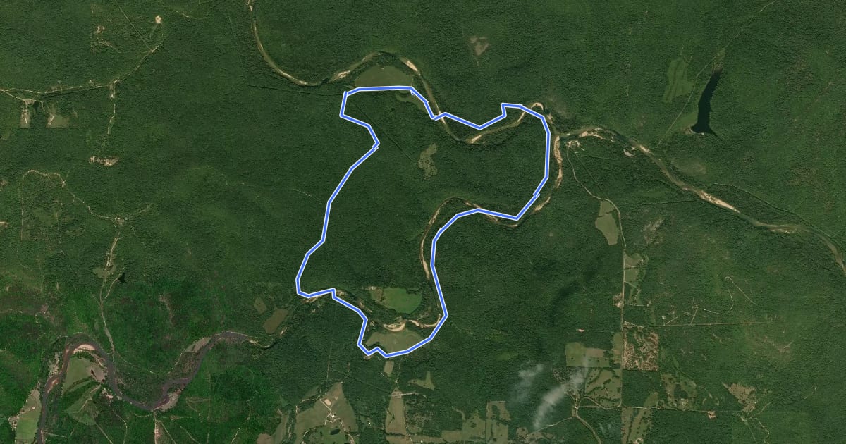 Маршрут Shawnee Loop на спутниковом снимке