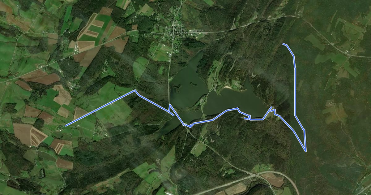 Маршрут Shawnee State Park - Forbes Trail на спутниковом снимке
