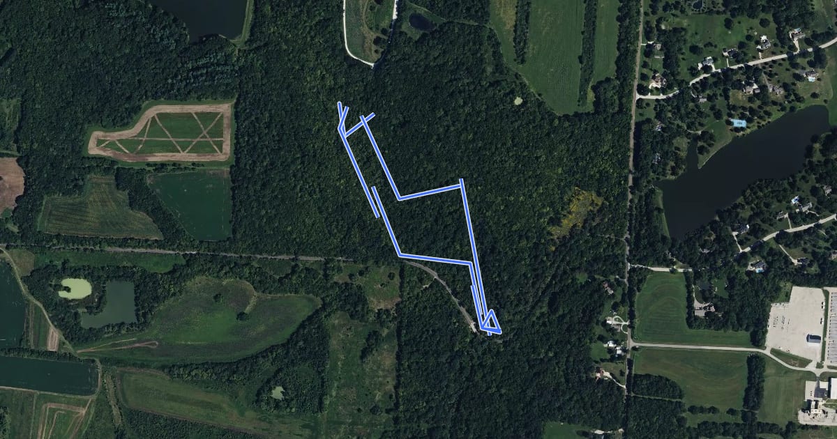 Маршрут Shawnee Trace Nature Trail - Blue Loop на спутниковом снимке