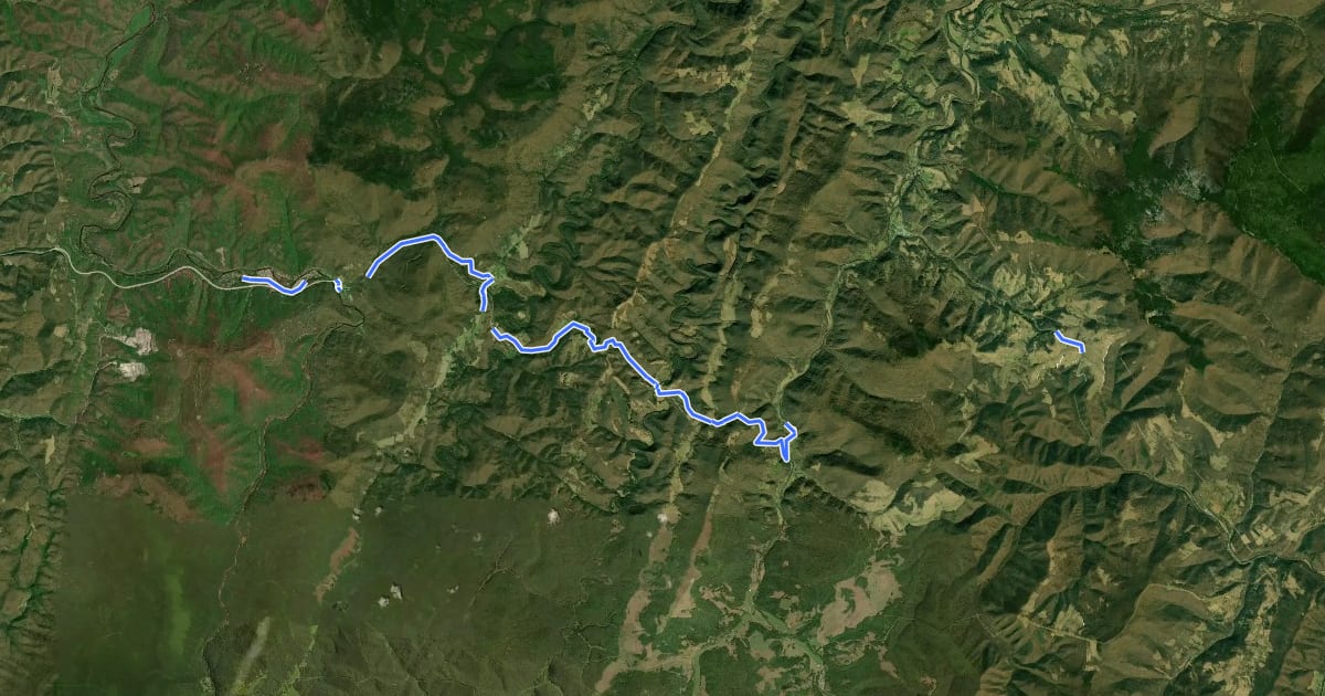 Маршрут Shawnee Trail на спутниковом снимке