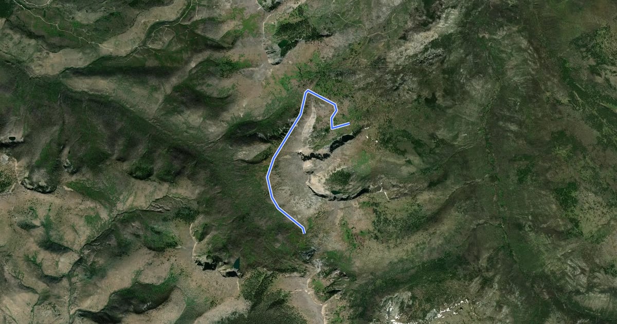 Маршрут Sheep Mountain Trail на спутниковом снимке