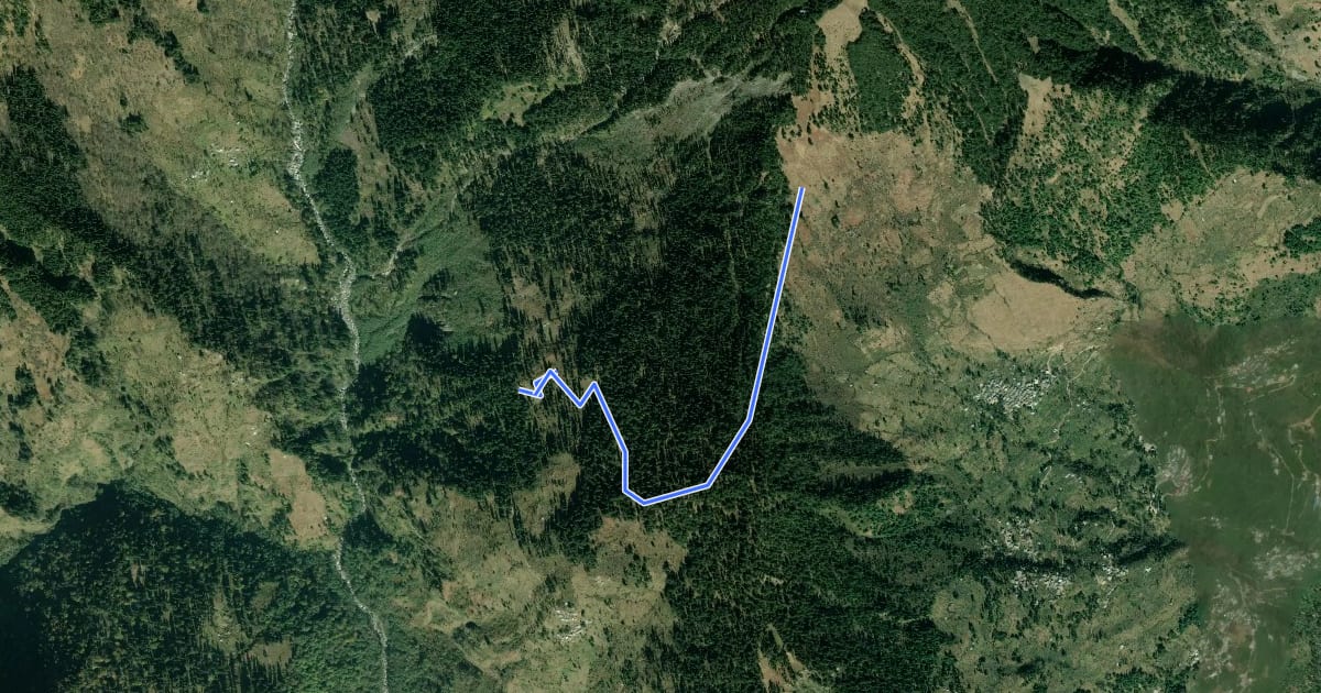 Маршрут Shegli to Thoti Campsite на спутниковом снимке