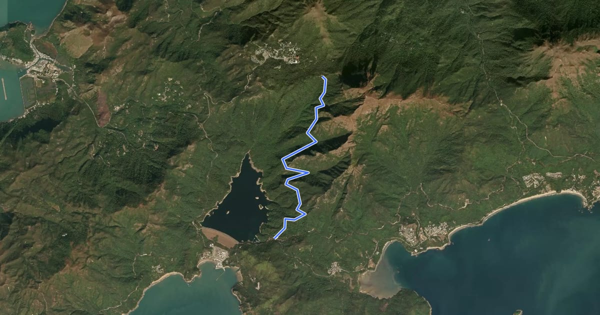 Маршрут 石壁郊遊徑 Shek Pik Country Trail на спутниковом снимке