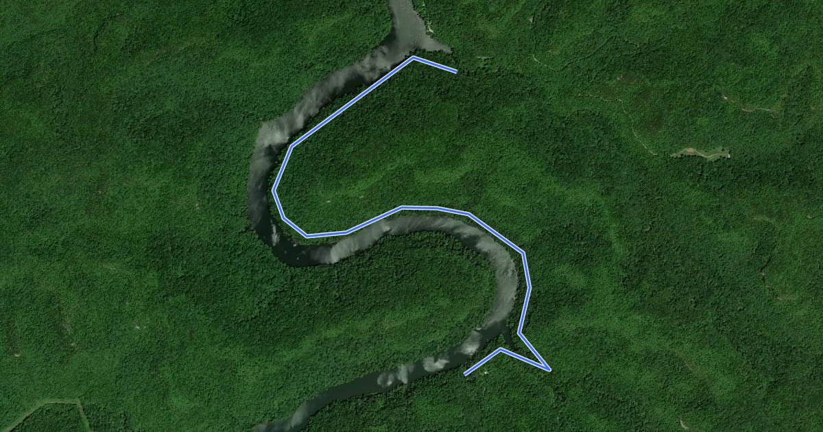 Маршрут Sheltowee Trace NRT Section 32 на спутниковом снимке
