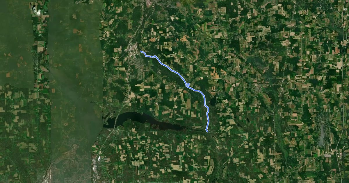 Маршрут Shenango River Trail на спутниковом снимке