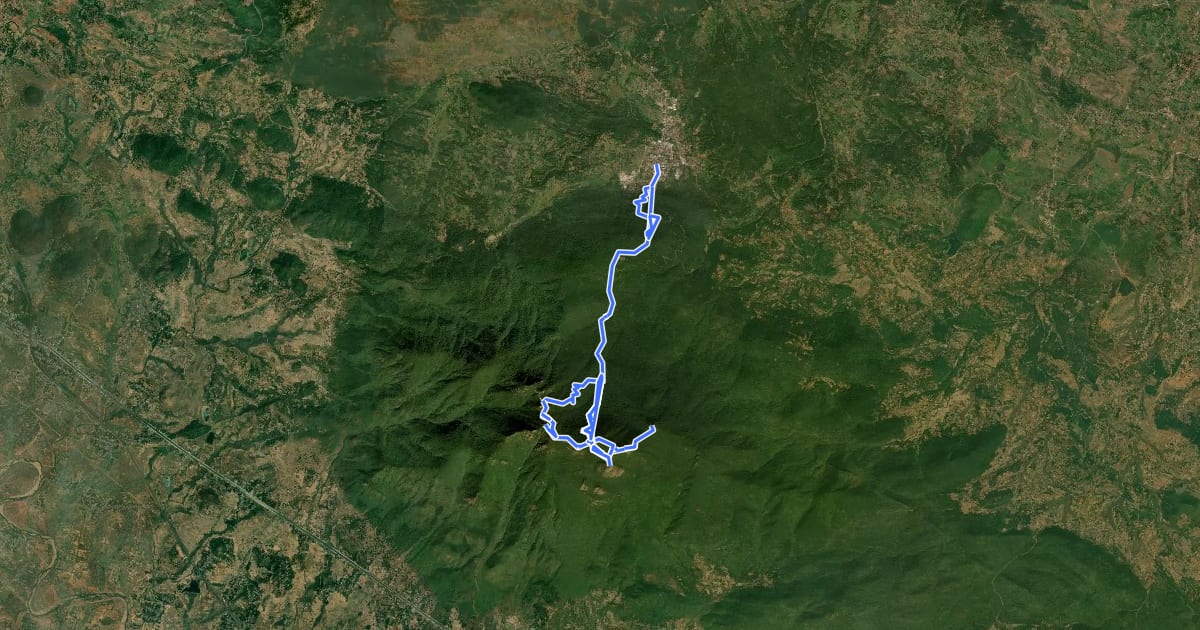 Маршрут Shikharji Yatra на спутниковом снимке