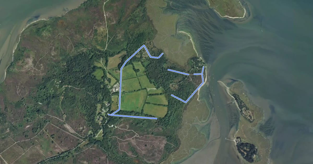 Маршрут Shipstal trail на спутниковом снимке