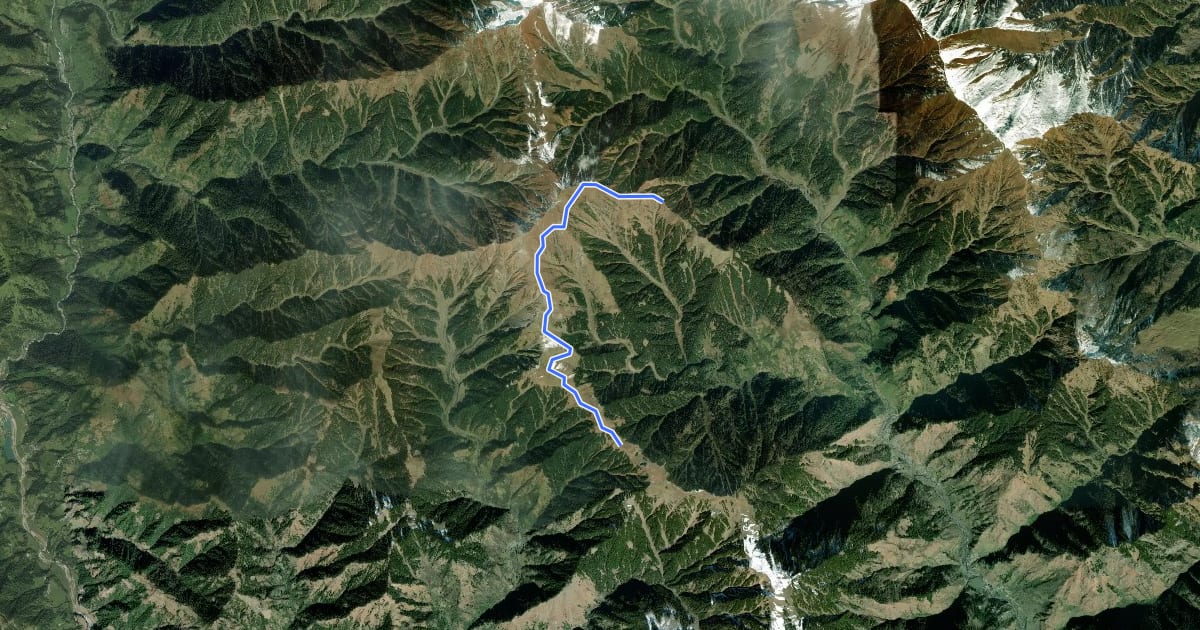 Маршрут Shirar ra Tibba на спутниковом снимке