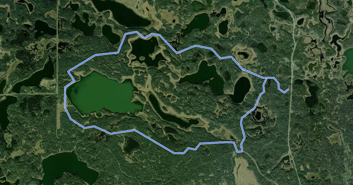 Маршрут Shirley Lake Trail на спутниковом снимке