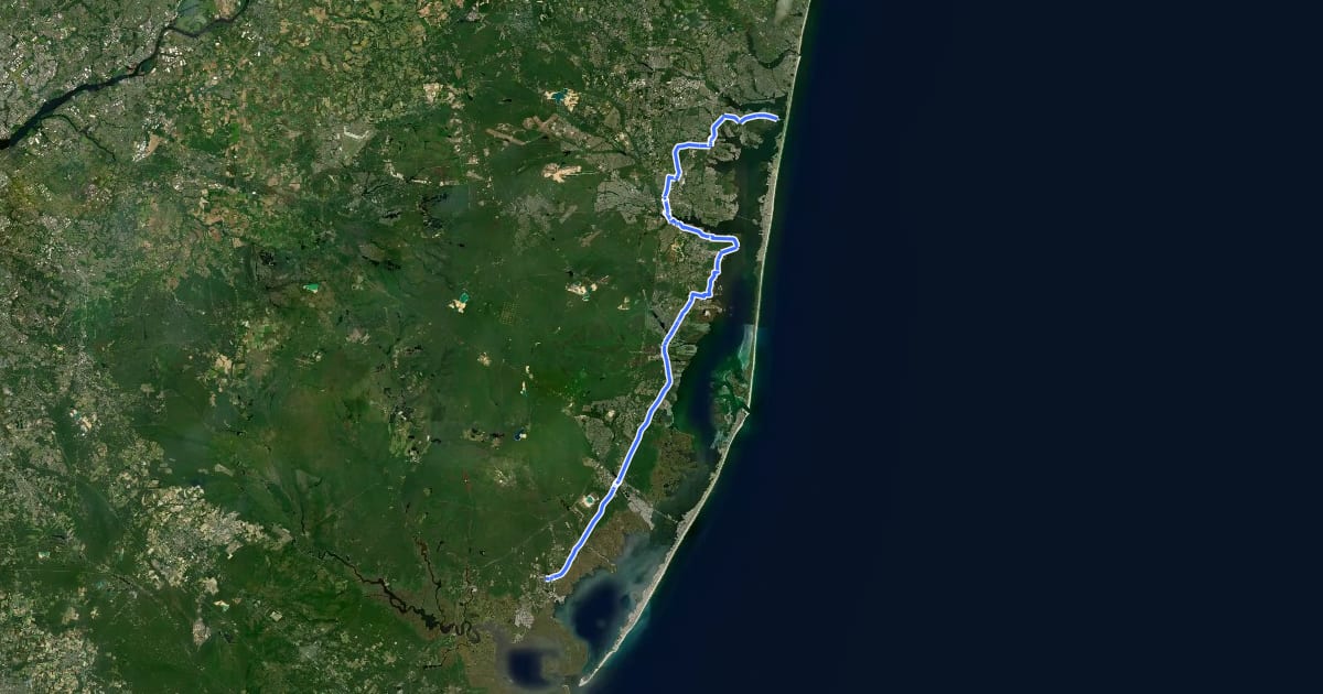 Маршрут Shore Tour Central на спутниковом снимке