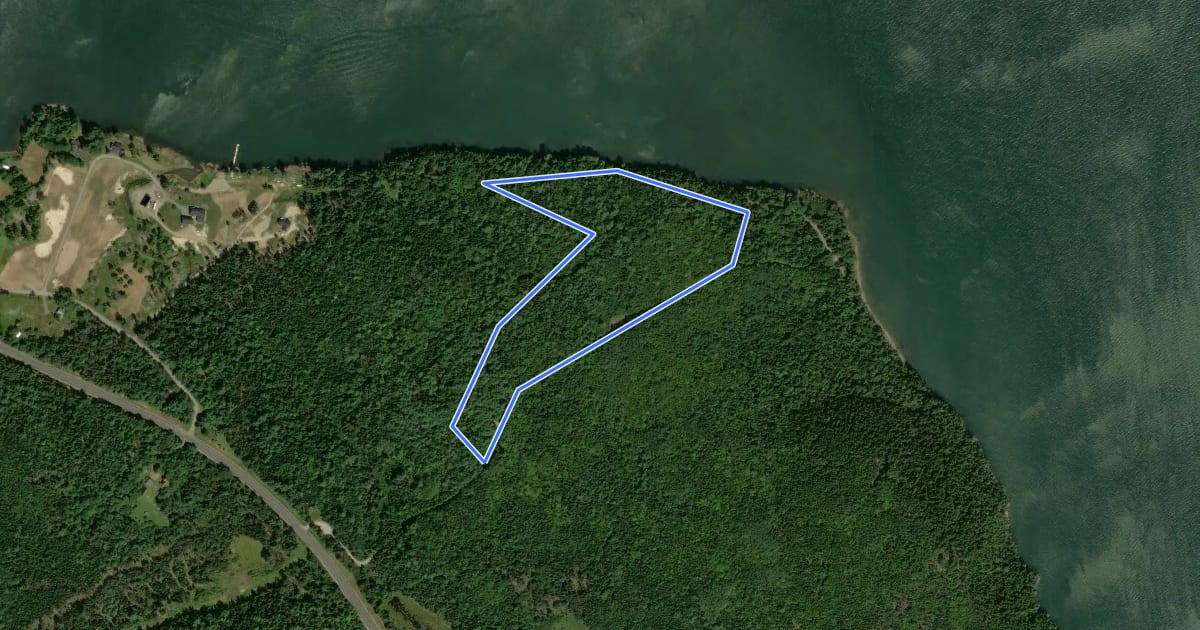 Маршрут Shoreline Bluffs Trail на спутниковом снимке