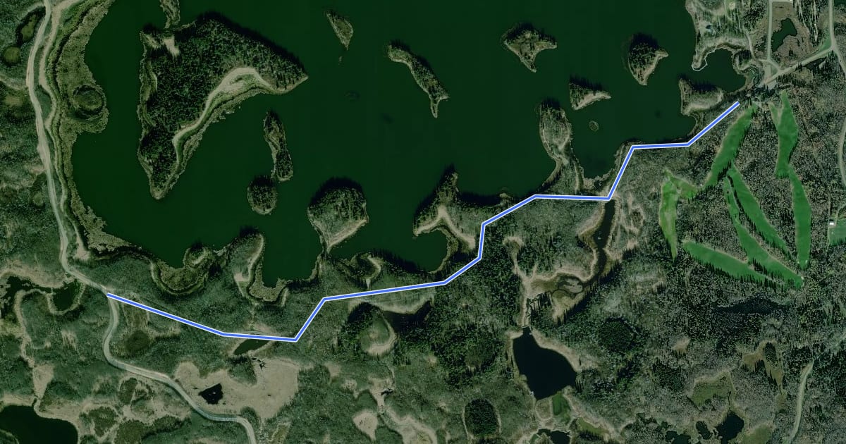 Маршрут Shoreline Trail на спутниковом снимке