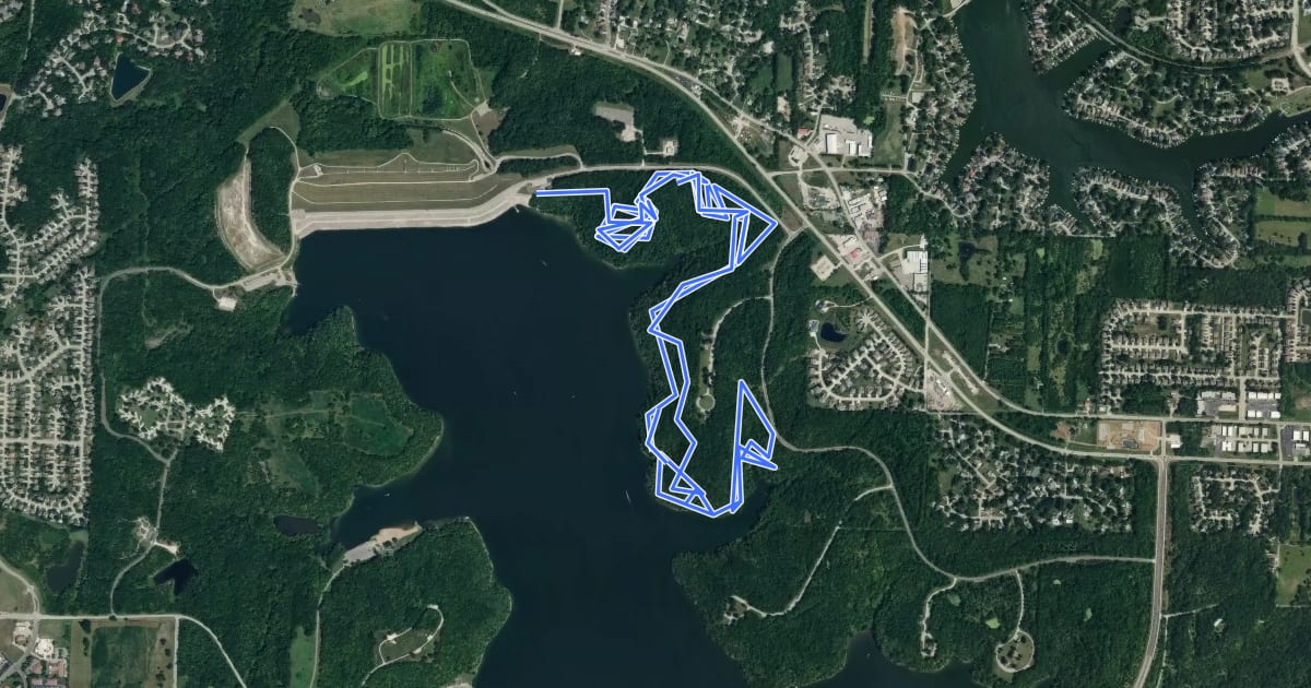 Маршрут Shoreline Trail Loop на спутниковом снимке