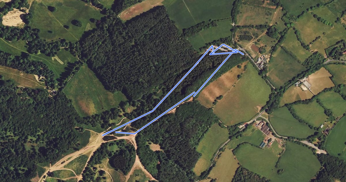 Маршрут Short Walk, Clent Hills на спутниковом снимке