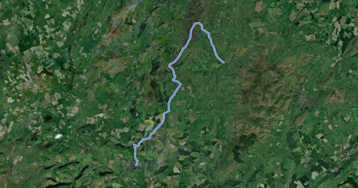 Маршрут Shropshire Way - stage 02 на спутниковом снимке
