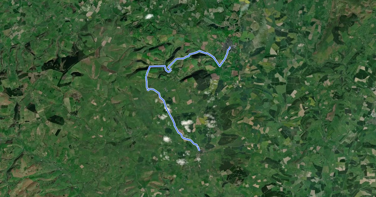 Маршрут Shropshire Way - stage 03 на спутниковом снимке