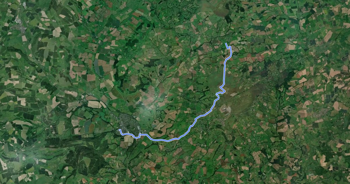 Маршрут Shropshire Way - stage 06 на спутниковом снимке