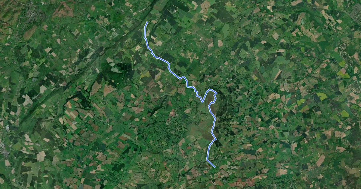 Маршрут Shropshire Way - stage 07 на спутниковом снимке