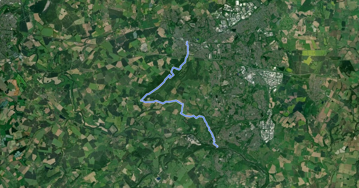Маршрут Shropshire Way - stage 09 на спутниковом снимке