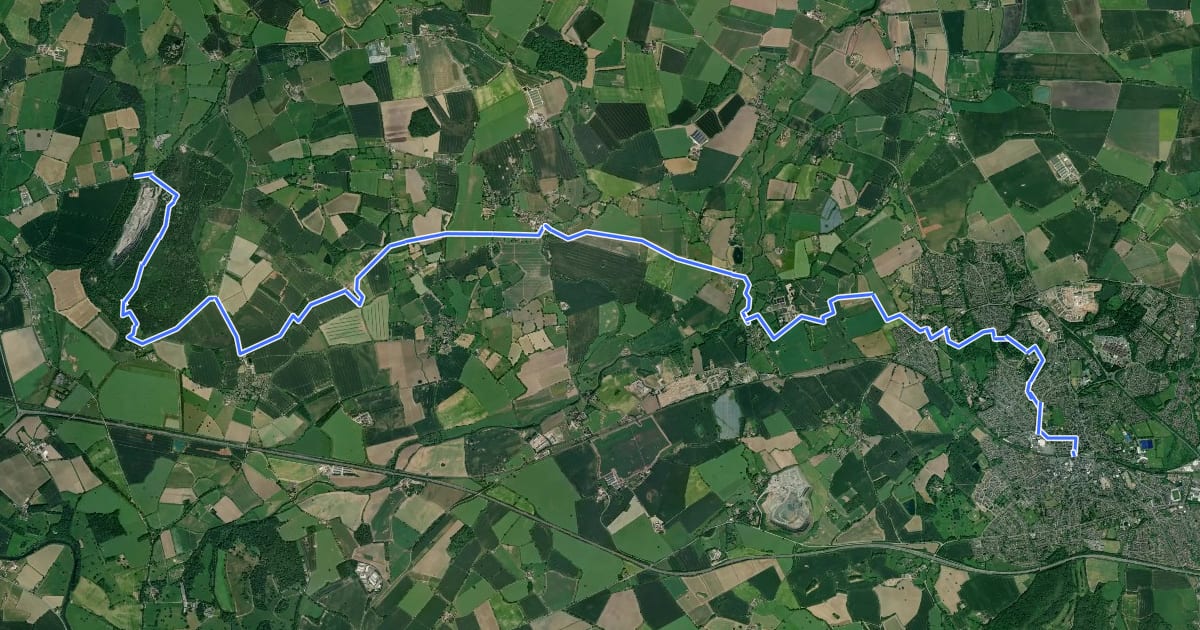 Маршрут Shropshire Way - stage 10 на спутниковом снимке
