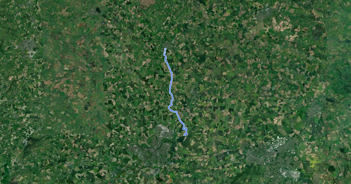 Маршрут Shropshire Way - stage 11 на спутниковом снимке