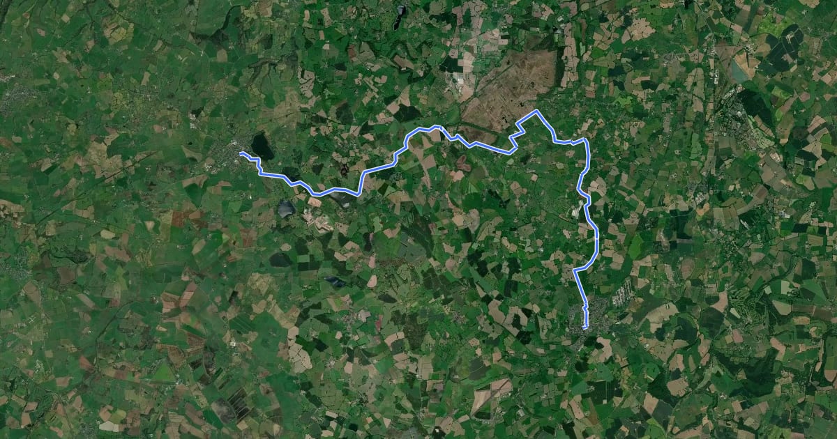 Маршрут Shropshire Way - stage 12 на спутниковом снимке