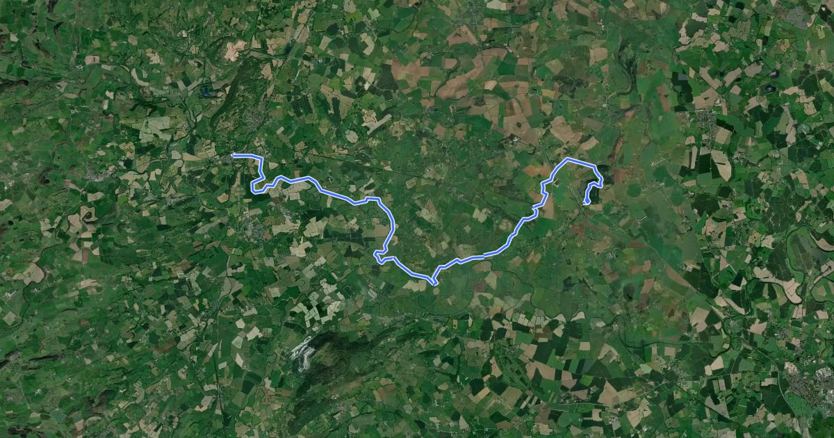 Маршрут Shropshire Way - stage 14 на спутниковом снимке