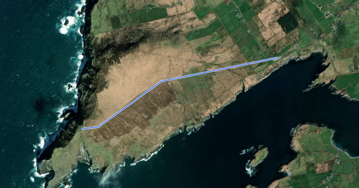 Маршрут Siúlóid Lúb Ceann Bhré | Bray Head Way на спутниковом снимке