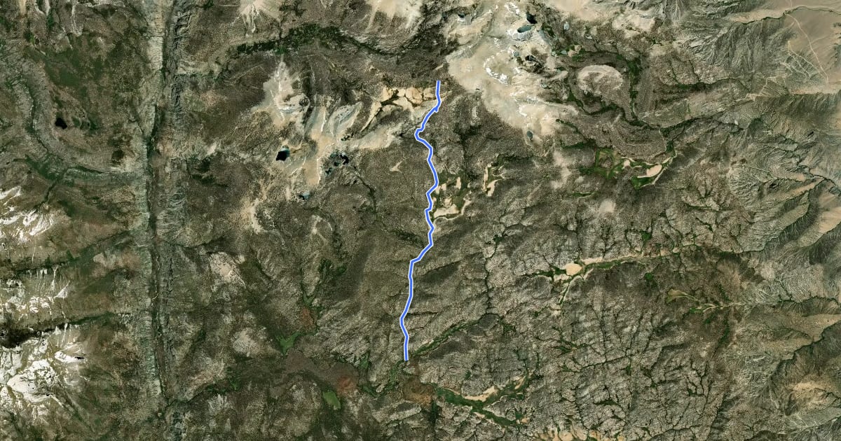 Маршрут Siberian Pass Trail на спутниковом снимке