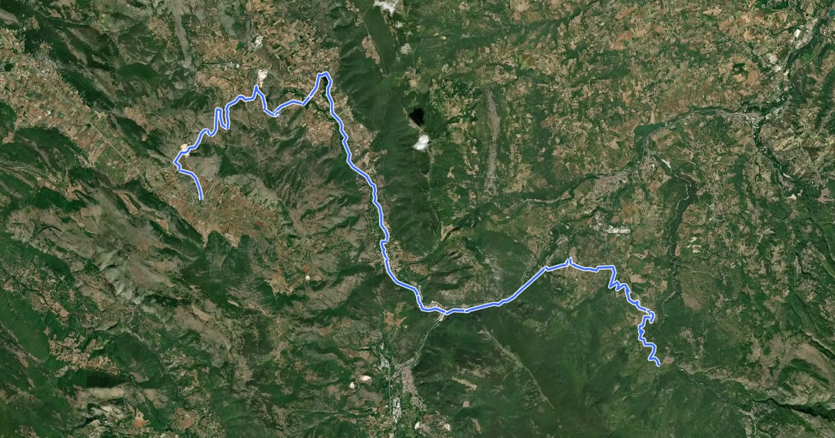 Маршрут SICAI Ciclo на спутниковом снимке