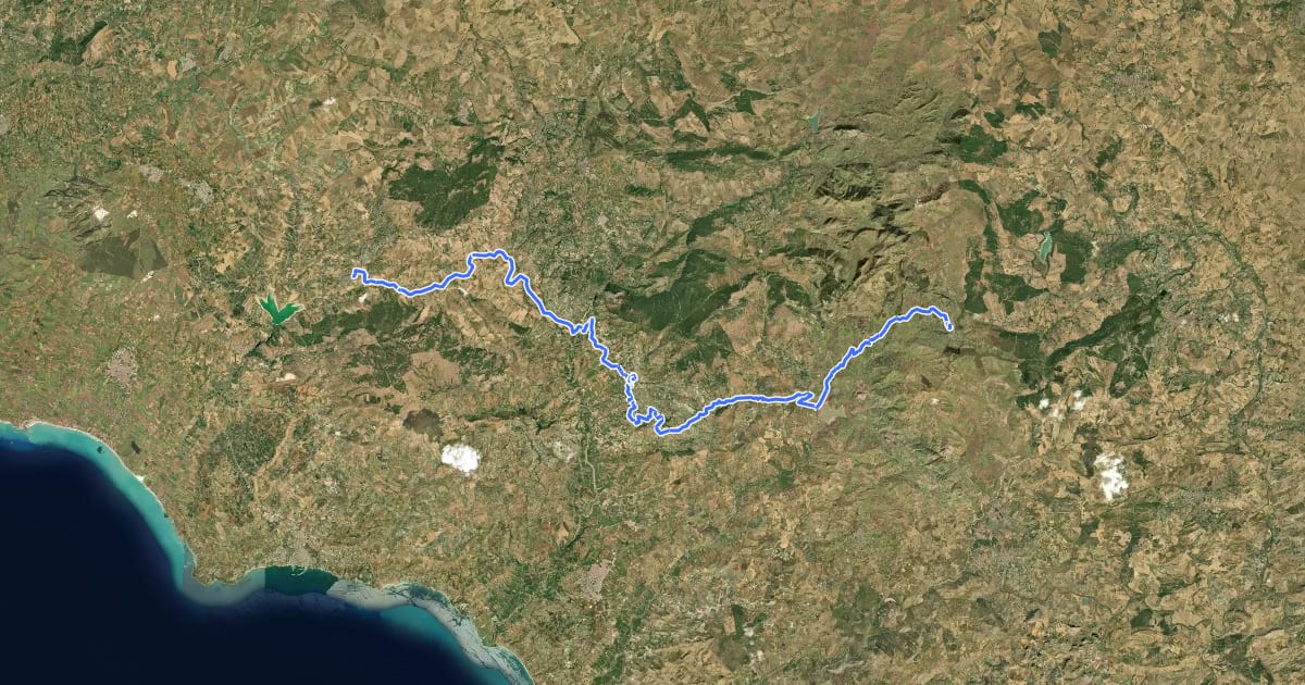 Маршрут Sicily Divide, Tappa 3 на спутниковом снимке