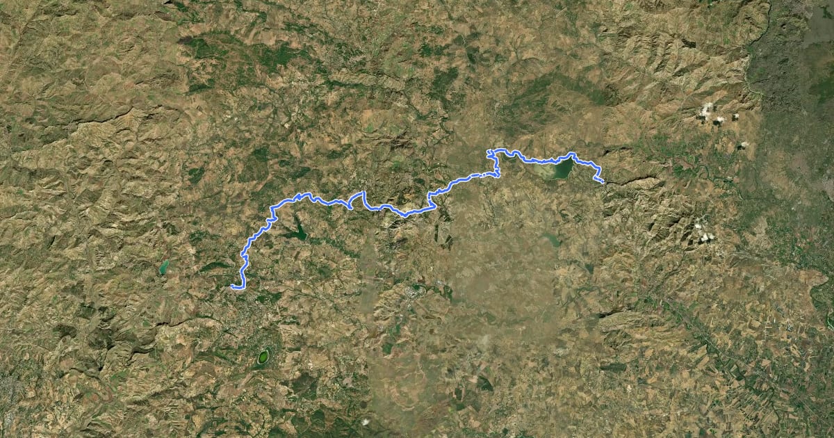 Маршрут Sicily Divide, Tappa 6 на спутниковом снимке