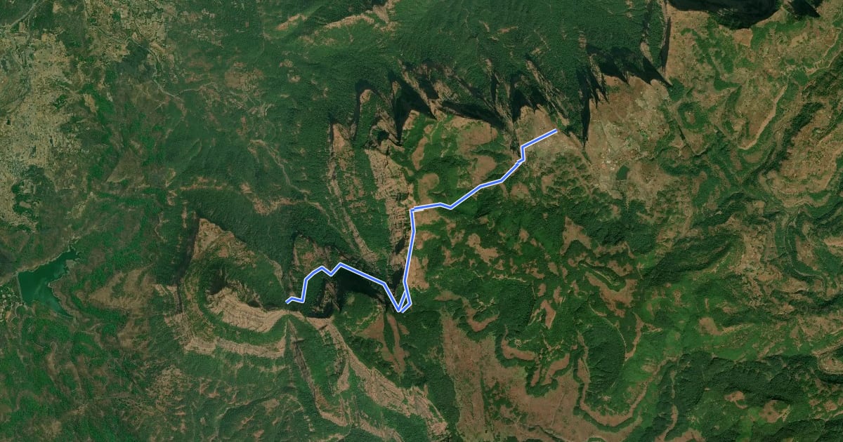 Маршрут Siddhagad to Ahupe на спутниковом снимке